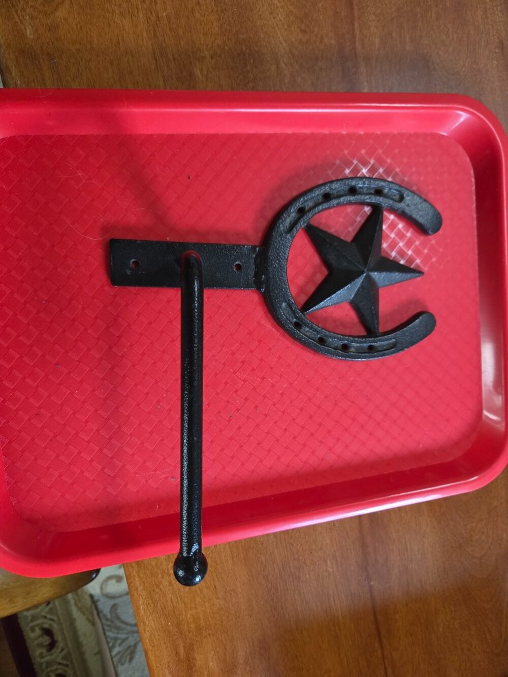 cast iron Texas star rustic holder